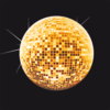 Golden Disco Ball Vector Image
